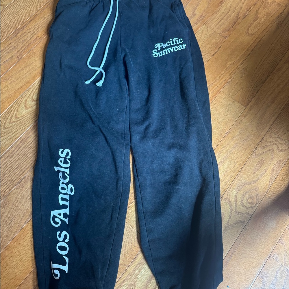 Pacsun Pacific Sunwear Black Joggers with White Accents